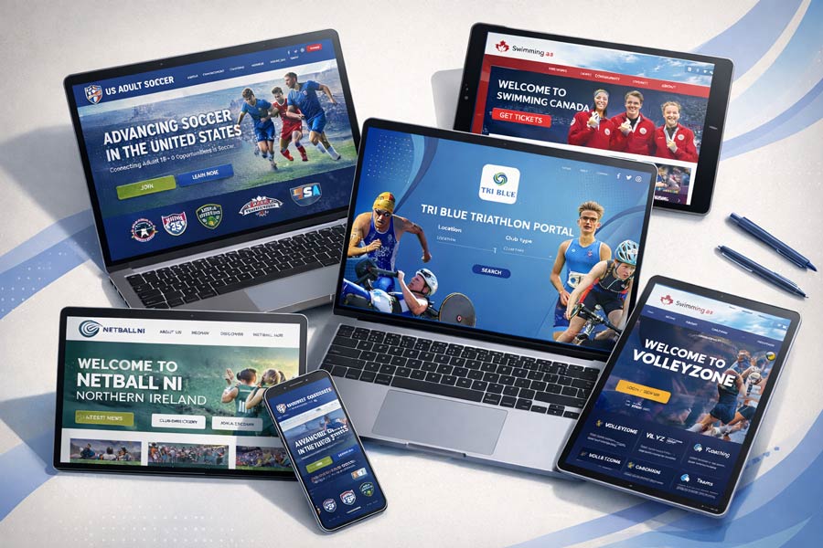 Customers USA Adult Soccer, Swimming Canada, Netball Northern Ireland, Tri Blue Triathlon, England Volleyball Volleyzone