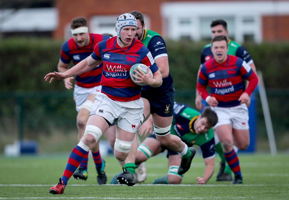 Rugby match in action