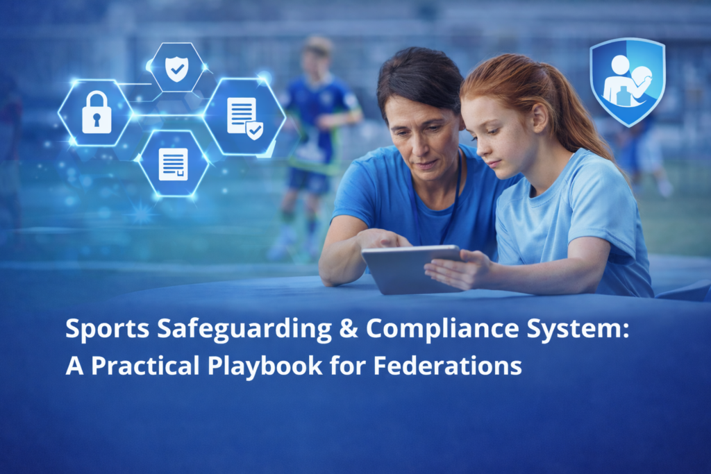 Woman coach explains safeguarding to a youth player